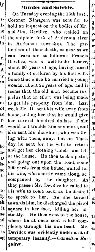 Murders Newspaper clipping from Aug 22, 1878 5951233