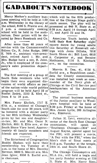 other Newspaper clipping from Apr 8, 1954 5951479