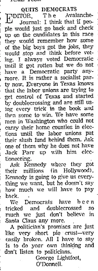 other Newspaper clipping from Nov 7, 1960 5954158