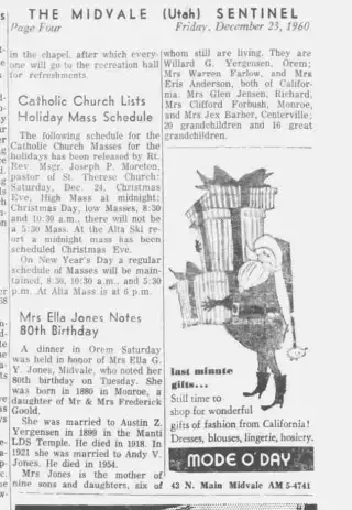 other Newspaper clipping from Dec 23, 1960 5954509
