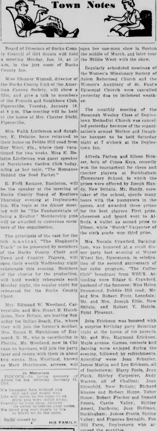 other Newspaper clipping from Jan 13, 1954 5955774