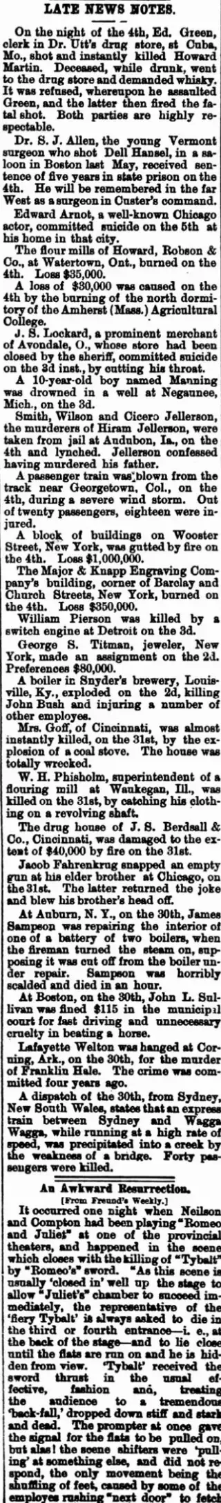 other Newspaper clipping from Feb 11, 1885 5956965