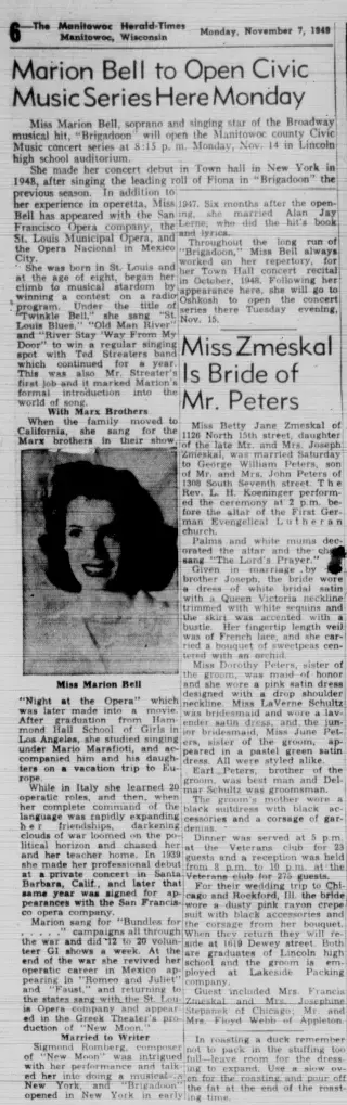 other Newspaper clipping from Nov 7, 1949 5957443