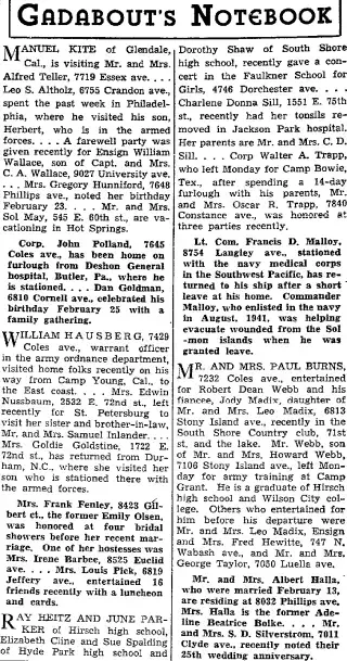 other Newspaper clipping from Mar 4, 1943 5958605