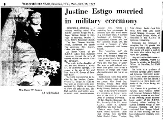 Marriage Newspaper clipping from Oct 15, 1973 5959312