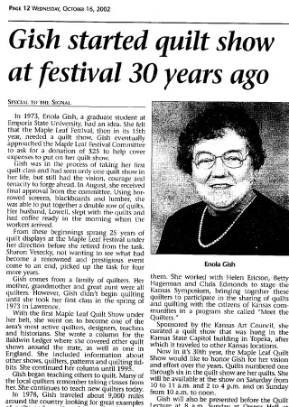 other Newspaper clipping from Oct 16, 2002 5959382