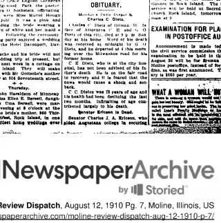 other Newspaper clipping from Aug 12, 1910 5959644