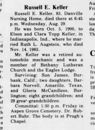 other Newspaper clipping from Aug 30, 1984 5959815