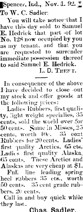 other Newspaper clipping from Nov 3, 1892 5960257