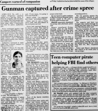Crime Newspaper clipping from Sep 1, 1984 5962049