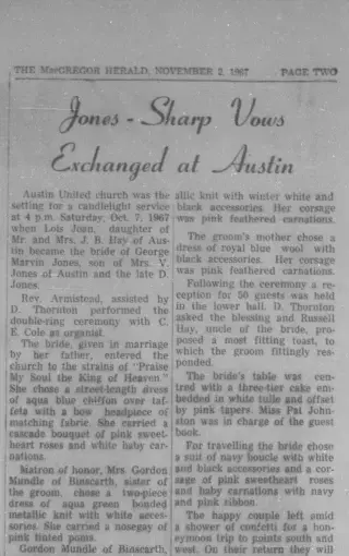 other Newspaper clipping from Nov 2, 1967 5962424