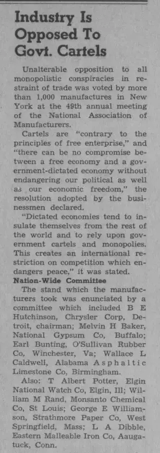 Business Newspaper clipping from Dec 29, 1944 5964511