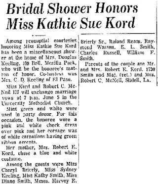 Marriage Newspaper clipping from May 27, 1968 5965393