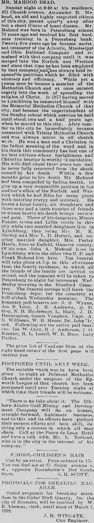 other Newspaper clipping from Feb 22, 1898 5965473