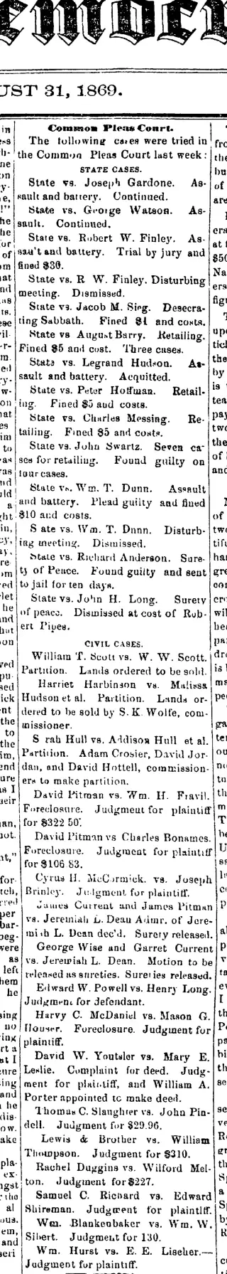 other Newspaper clipping from Aug 31, 1869 5966228