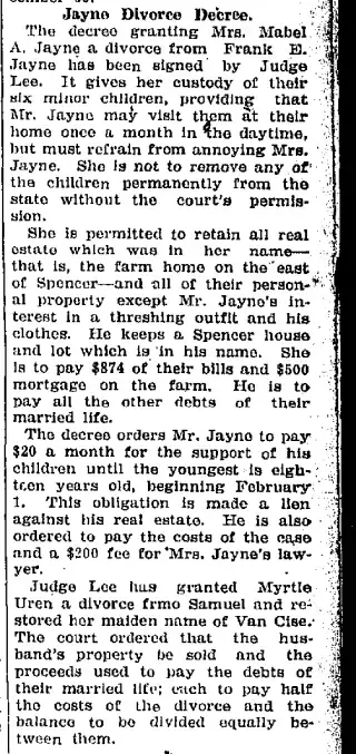 Divorce Newspaper clipping from Jan 19, 1921 5966847