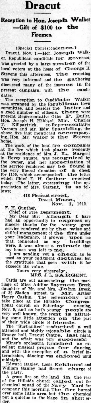 other Newspaper clipping from Nov 2, 1912 5967161