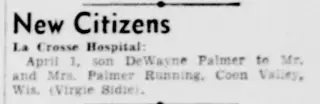 Birth Newspaper clipping from Apr 5, 1946 5968312