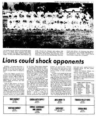 Sports Newspaper clipping from Sep 9, 1976 5968436