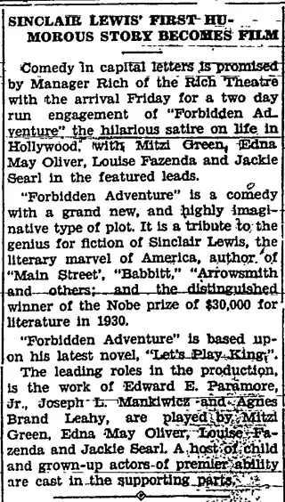other Newspaper clipping from Oct 15, 1931 5968733