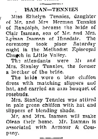 Marriage Newspaper clipping from Jul 13, 1931 5968916