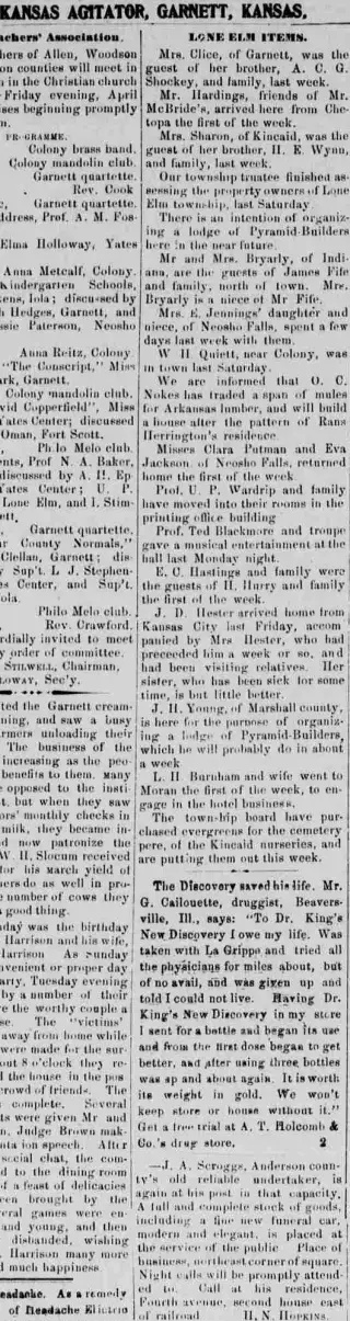 other Newspaper clipping from Apr 17, 1896 5969189