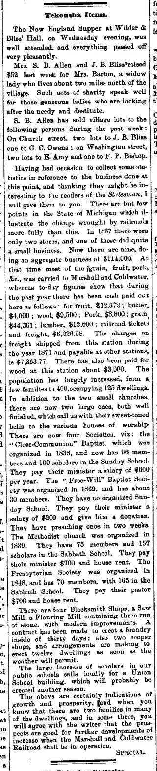 other Newspaper clipping from Feb 28, 1872 5969680