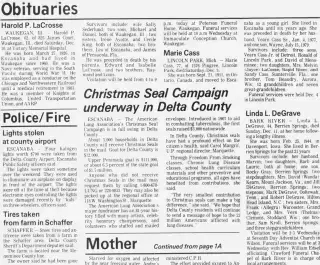 other Newspaper clipping from Dec 13, 1988 5973550