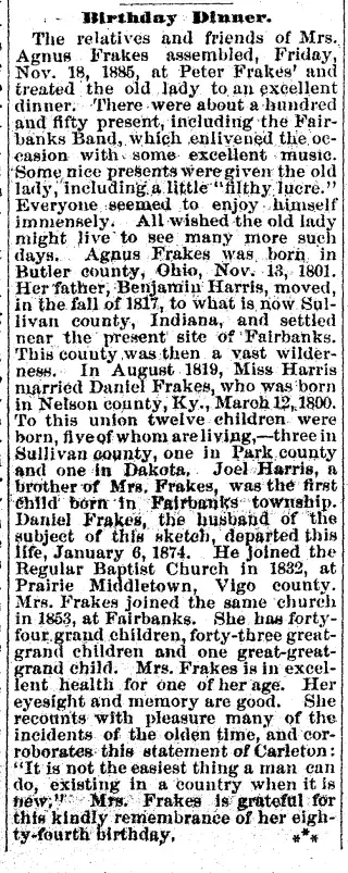other Newspaper clipping from Nov 28, 1885 5973881