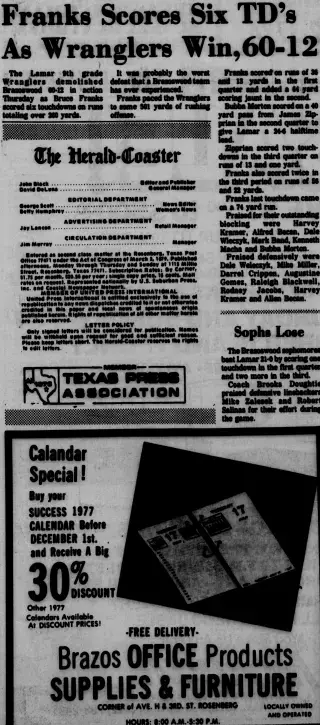 other Newspaper clipping from Oct 17, 1976 5974045