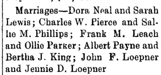 Marriage Newspaper clipping from Feb 3, 1899 5974999