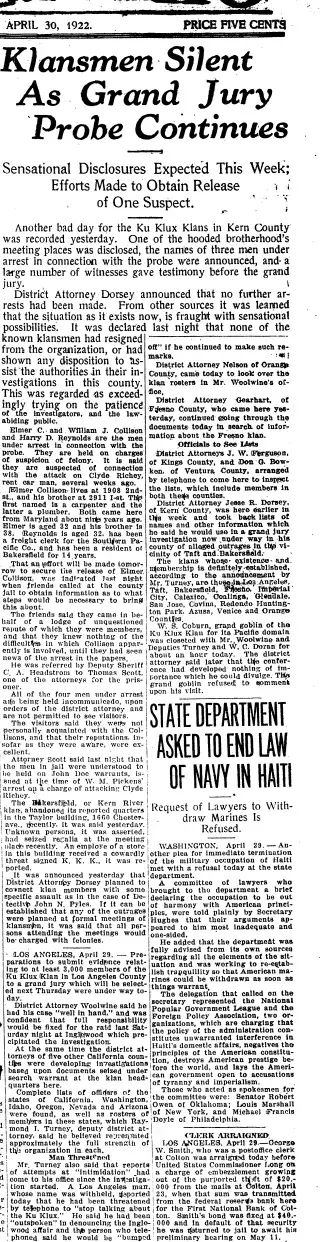 other Newspaper clipping from Apr 30, 1922 5978656