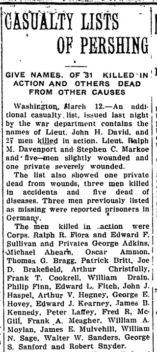 Military Newspaper clipping from Mar 12, 1918 5978960