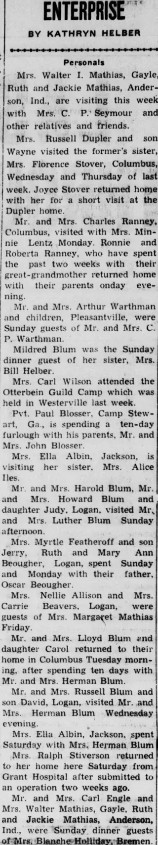 other Newspaper clipping from Aug 19, 1944 5979837