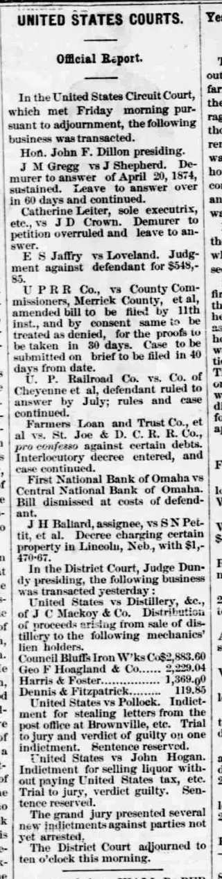 other Newspaper clipping from May 11, 1874 5979875