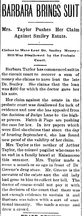 Business Newspaper clipping from Nov 9, 1900 5980976