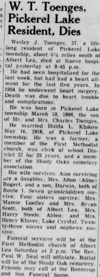 other Newspaper clipping from Mar 1, 1956 5981380