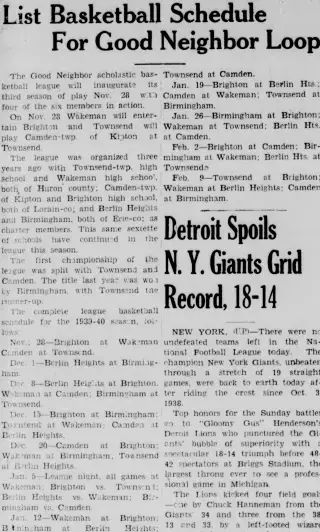 other Newspaper clipping from Nov 6, 1939 5982192