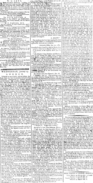 other Newspaper clipping from Jan 22, 1782 5982600