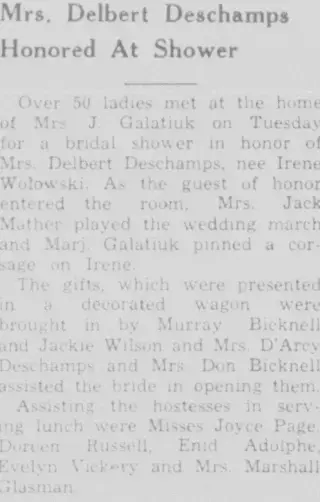 Marriage Newspaper clipping from Jun 11, 1953 5984243