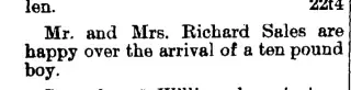 Birth Newspaper clipping from May 12, 1892 5984936