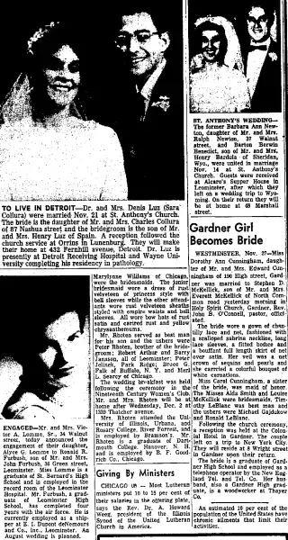 Marriage Newspaper clipping from Nov 27, 1959 5985979