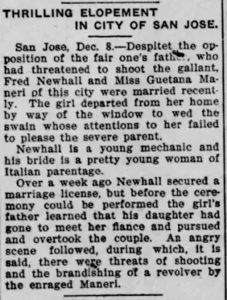 Marriage Newspaper clipping from Dec 17, 1903 5986798