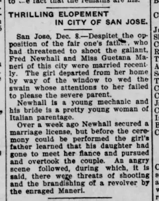 Marriage Newspaper clipping from Dec 17, 1903 5986803