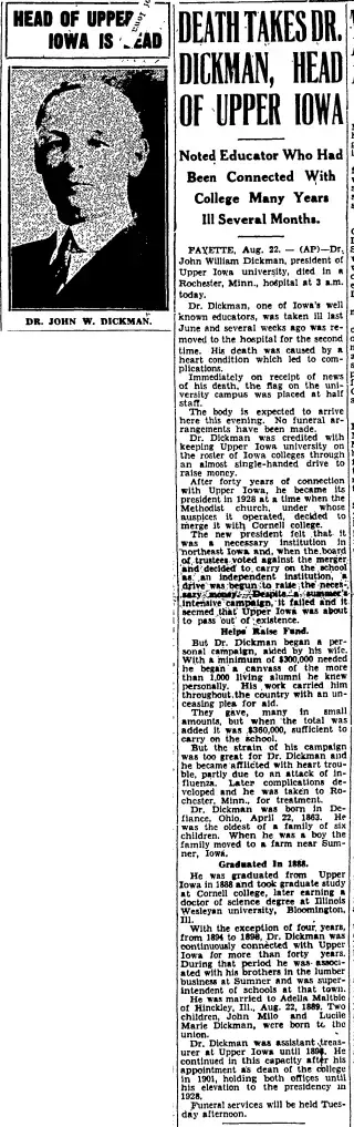 other Newspaper clipping from Aug 22, 1931 5987609