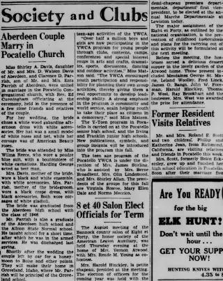 Marriage Newspaper clipping from Aug 21, 1946 5988612