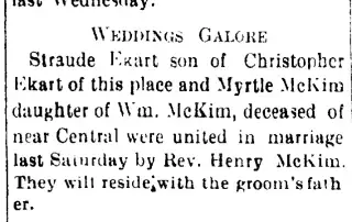 Marriage Newspaper clipping from Feb 9, 1915 5988909