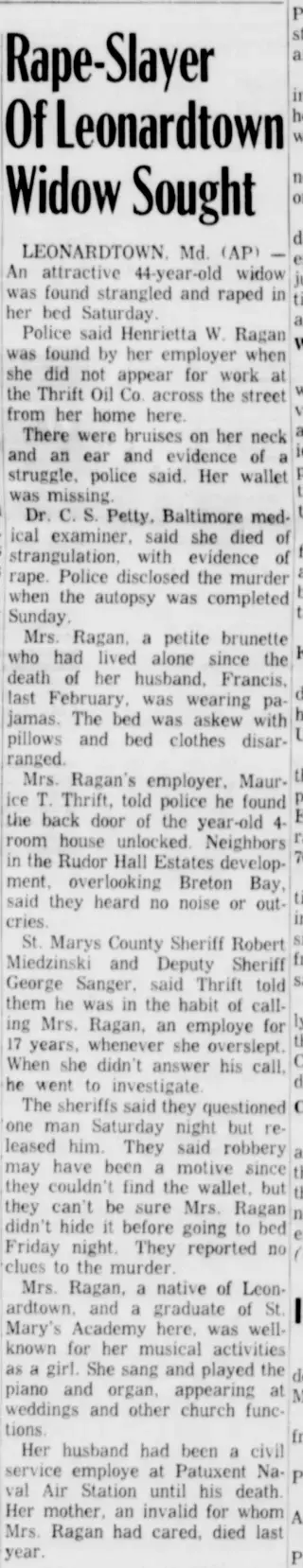Crime Newspaper clipping from Dec 7, 1959 5989285