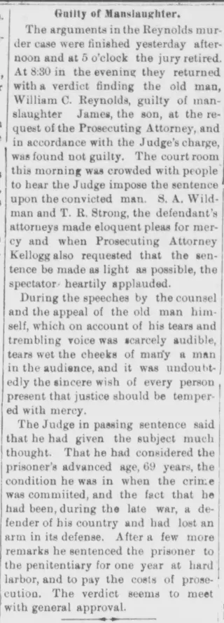 Crime Newspaper clipping from Apr 8, 1886 5989945