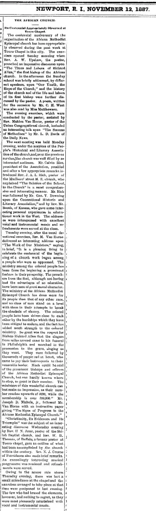 Anniversary Newspaper clipping from Nov 12, 1887 5991094